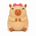 Chubby Capybara Desk Container (Pink Bow)