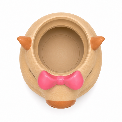 Chubby Capybara Desk Container (Pink Bow)